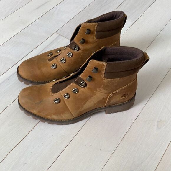 Timberland Ellendale Wheat Full Grain Leather Mid Top Hiker Boots Brown Size 7 - Picture 1 of 6